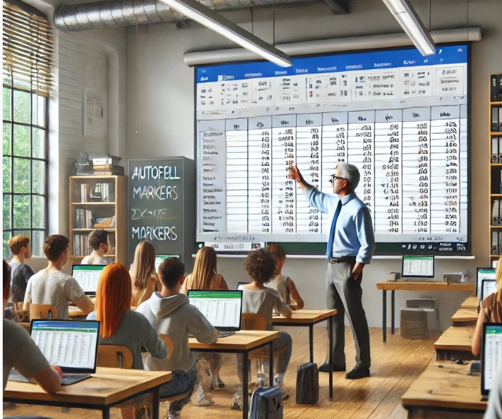 MS Excel elektron jadvalida avtoto‘ldirish (avtomatik to‘ldirish) markеri bilan ishlash